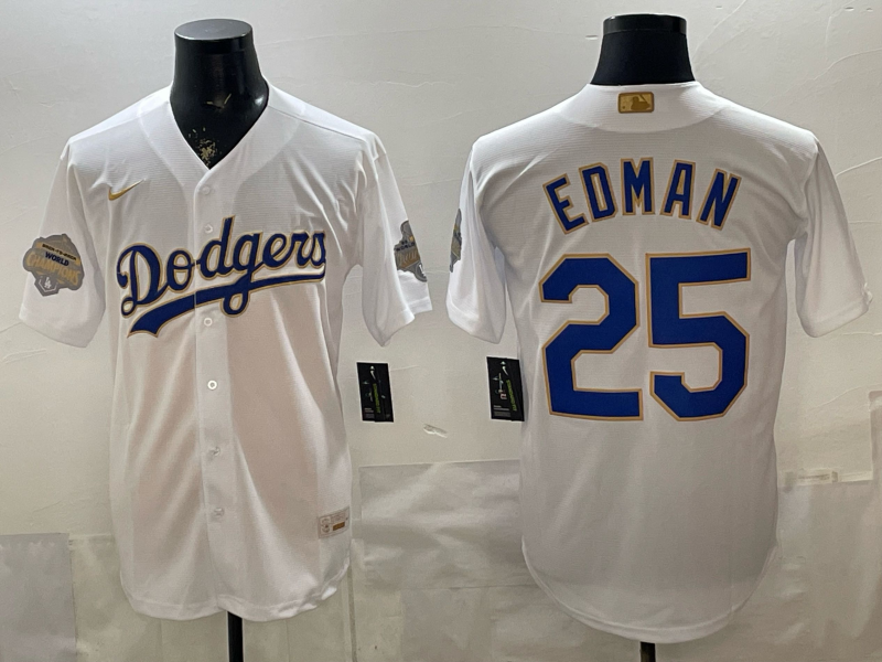 Men 2026 Los Angeles Dodgers #25 Edman white Game Nike MLB Jersey 0401001